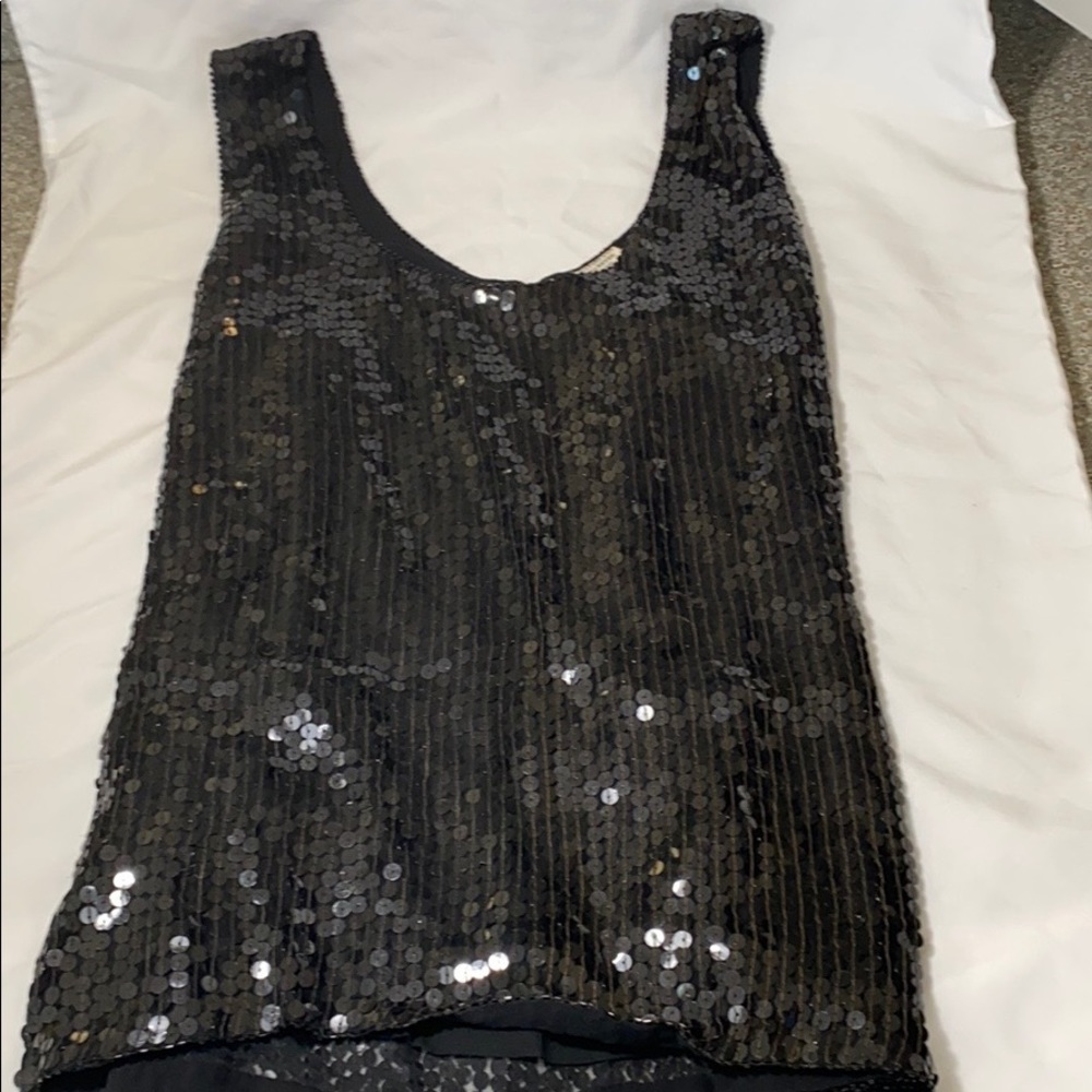 Silk sequins tank top